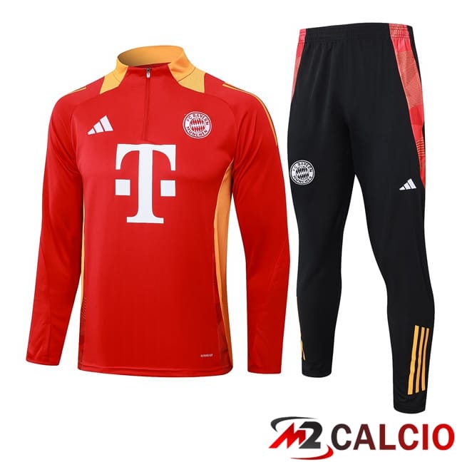Maglie Calcio Personalizzate,Tute Calcio Squadre,Maglia Nazionale Italiana Calcio | Insieme Tuta Calcio Bayern Monaco Rosso 2024/2025