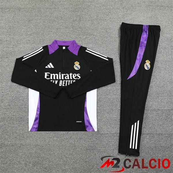Insieme Tuta Calcio Real Madrid Viola Nero 2024/2025