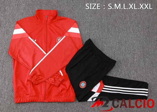 Insieme Tuta Calcio - Giacca Bayern Monaco Rosso 2024/2025