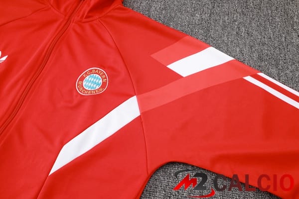 Insieme Tuta Calcio - Giacca Bayern Monaco Rosso 2024/2025