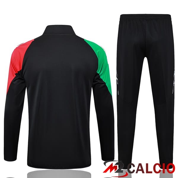 Insieme Tuta Calcio - Giacca Arsenal Nero Rosso Verde 2024/2025