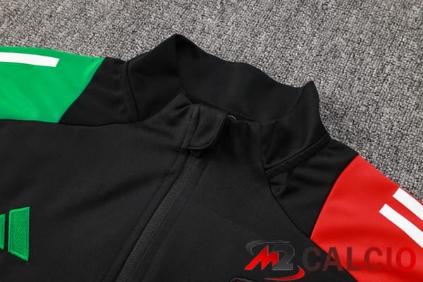 Insieme Tuta Calcio - Giacca Arsenal Nero Rosso Verde 2024/2025