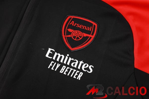 Insieme Tuta Calcio - Giacca Arsenal Nero Rosso Verde 2024/2025