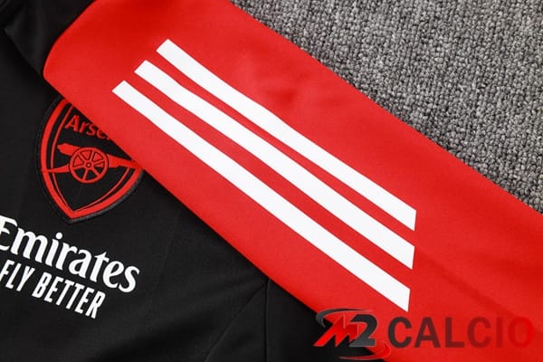 Insieme Tuta Calcio - Giacca Arsenal Nero Rosso Verde 2024/2025