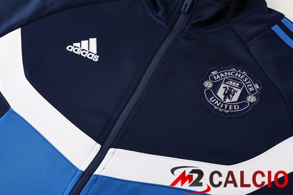 Insieme Tuta Calcio - Giacca Manchester United Blu Reale 2024/2025