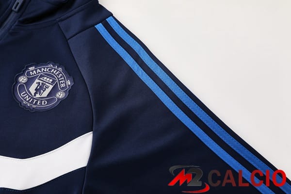 Insieme Tuta Calcio - Giacca Manchester United Blu Reale 2024/2025