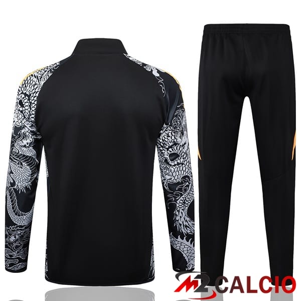 Insieme Tuta Calcio - Giacca Real Madrid Nero 2024/2025