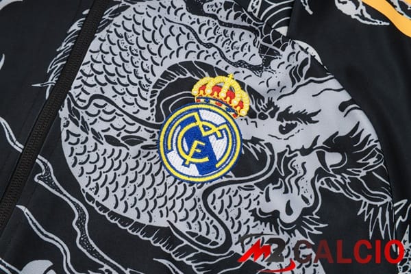 Insieme Tuta Calcio - Giacca Real Madrid Nero 2024/2025