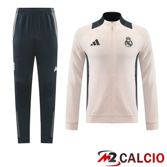 Maglie Calcio Personalizzate,Tute Calcio Squadre,Maglia Nazionale Italiana Calcio | Insieme Tuta Calcio - Giacca Real Madrid Rosa 2024/2025