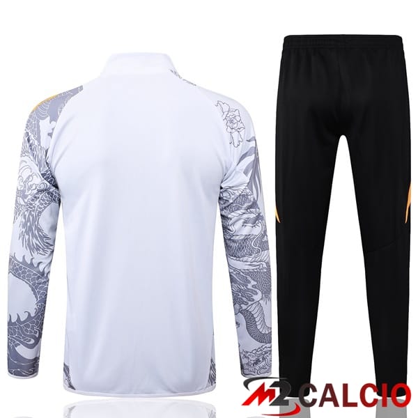 Insieme Tuta Calcio - Giacca Real Madrid Bianco 2024/2025
