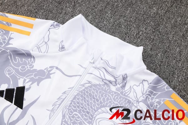 Insieme Tuta Calcio - Giacca Real Madrid Bianco 2024/2025