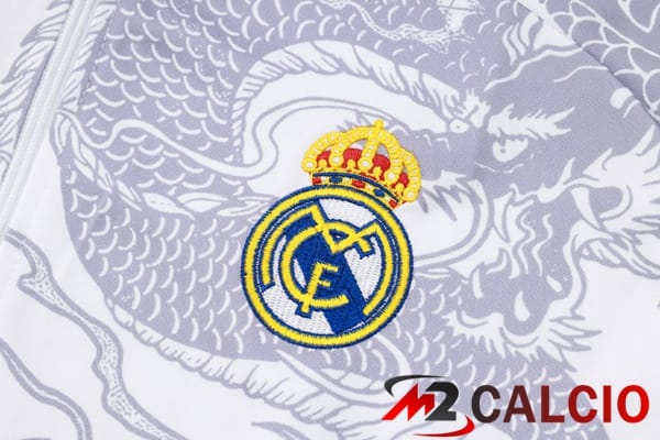 Insieme Tuta Calcio - Giacca Real Madrid Bianco 2024/2025