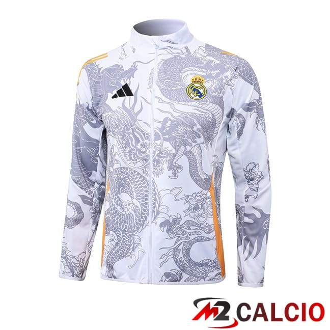 Maglie Calcio Personalizzate,Tute Calcio Squadre,Maglia Nazionale Italiana Calcio | Giacca Calcio Real Madrid Bianco 2024/2025