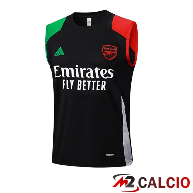 Maglie Calcio Personalizzate,Tute Calcio Squadre,Maglia Nazionale Italiana Calcio | Canotta Allenamento Arsenal Nero 2024/2025