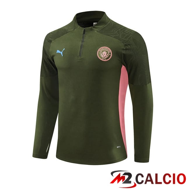 Maglie Calcio Personalizzate,Tute Calcio Squadre,Maglia Nazionale Italiana Calcio | Felpa Allenamento Manchester City Verde 2024/2025