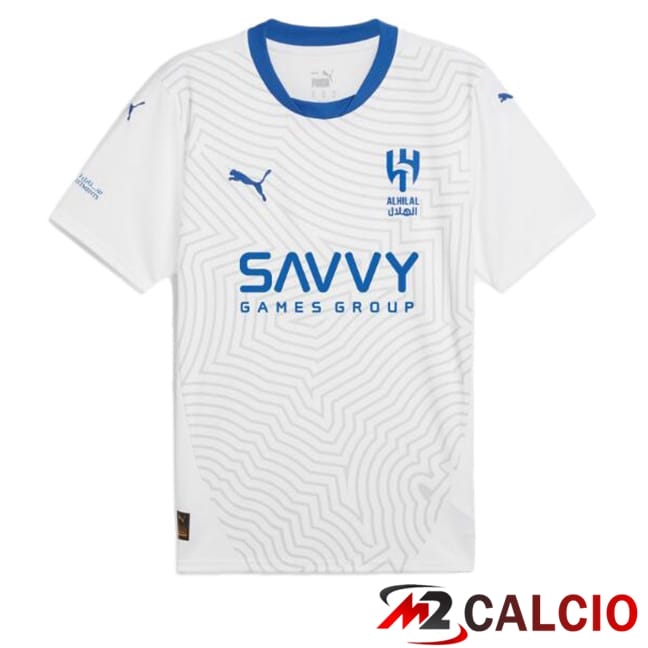 Maglie Calcio Personalizzate,Tute Calcio Squadre,Maglia Nazionale Italiana Calcio | Maglie Calcio Al-Hilal FC Seconda Bianco 2024/2025