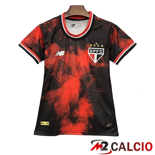 Maglie Calcio Personalizzate,Tute Calcio Squadre,Maglia Nazionale Italiana Calcio | Maglie Calcio Sao Paulo FC Donna Terza 2024/2025