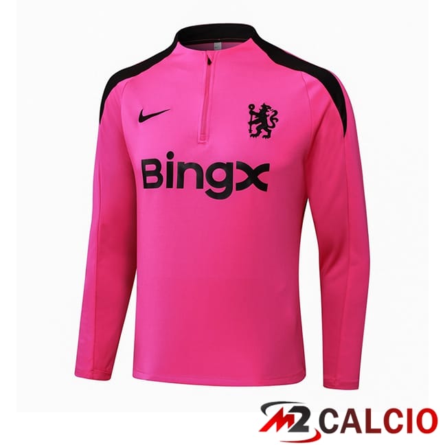 Maglie Calcio Personalizzate,Tute Calcio Squadre,Maglia Nazionale Italiana Calcio | Felpa Allenamento FC Chelsea Rosa 2024/2025