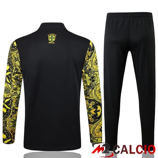 Insieme Tuta Calcio Brasile Giallo Nero 2024/2025