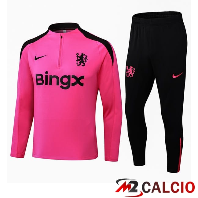 Maglie Calcio Personalizzate,Tute Calcio Squadre,Maglia Nazionale Italiana Calcio | Insieme Tuta Calcio FC Chelsea Rosa 2024/2025