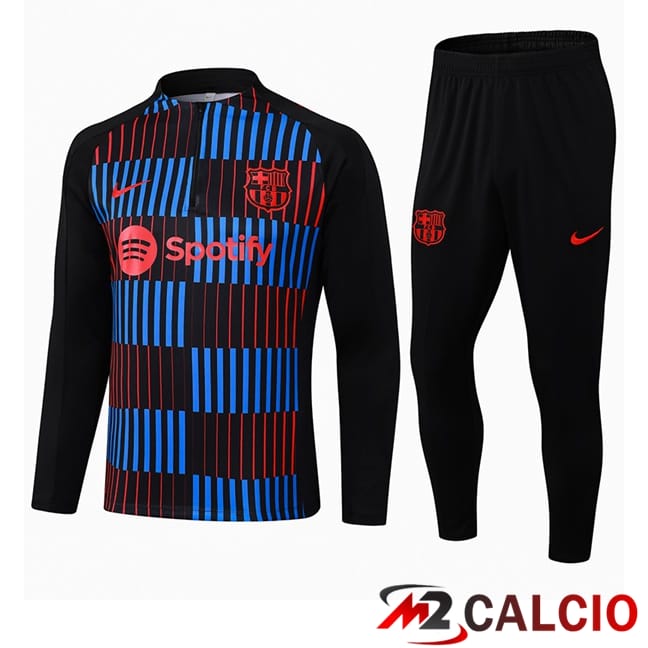 Insieme Tuta Calcio FC Barcellona Blu Nero Rosso 2024/2025