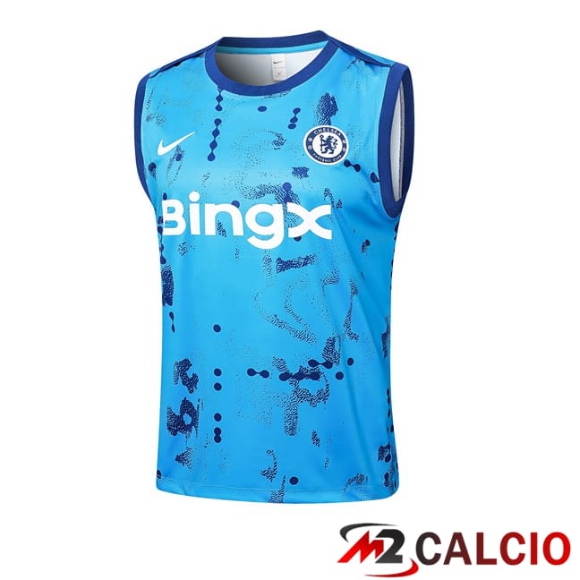 Maglie Calcio Personalizzate,Tute Calcio Squadre,Maglia Nazionale Italiana Calcio | Canotta Allenamento FC Chelsea Blu 2024/2025