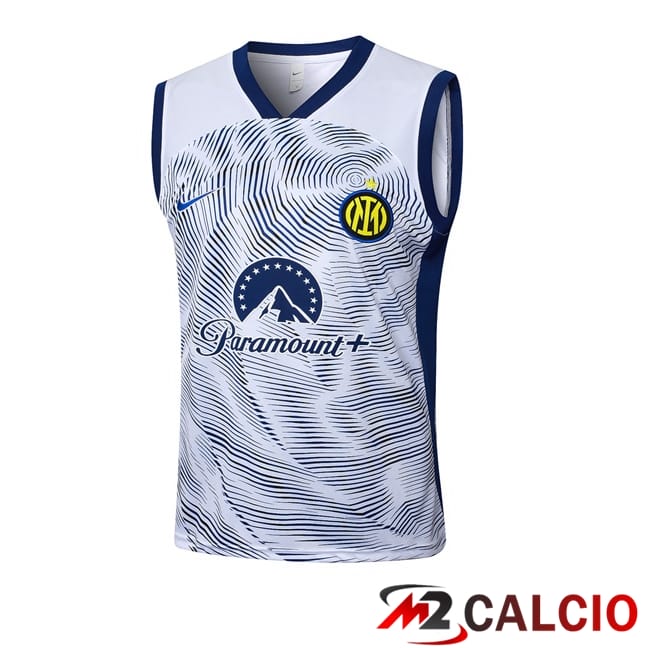Maglie Calcio Personalizzate,Tute Calcio Squadre,Maglia Nazionale Italiana Calcio | Canotta Allenamento Inter Milan Bianco 2024/2025