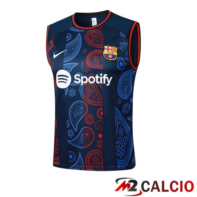 Maglie Calcio Personalizzate,Tute Calcio Squadre,Maglia Nazionale Italiana Calcio | Canotta Allenamento FC Barcellona Blu Reale 2024/2025