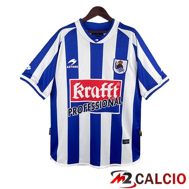 Maglie Calcio Personalizzate,Tute Calcio Squadre,Maglia Nazionale Italiana Calcio | Maglie Calcio Real Sociedad Retro Prima 2002/2003