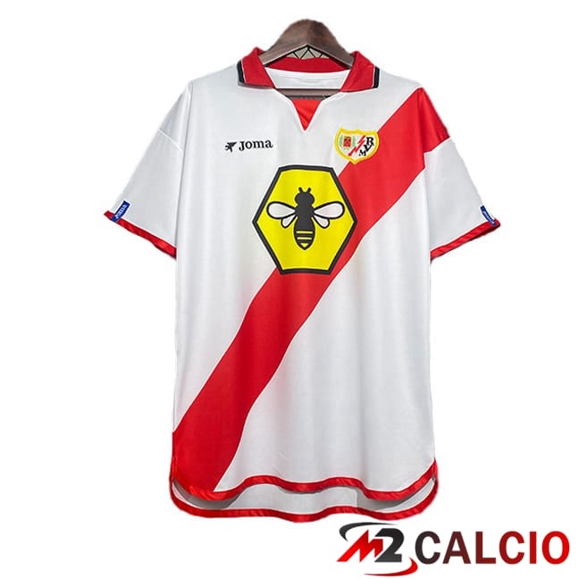 Maglie Calcio Personalizzate,Tute Calcio Squadre,Maglia Nazionale Italiana Calcio | Maglie Calcio Rayo Vallecano Retro Prima Bianco Rosso 2001-2002