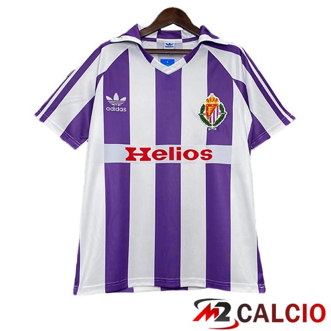 Maglie Calcio Personalizzate,Tute Calcio Squadre,Maglia Nazionale Italiana Calcio | Maglie Calcio Real Valladolid Retro Prima Viola Bianco 1984