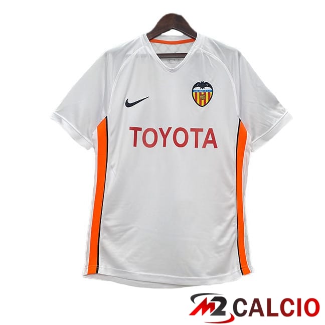 Maglie Calcio Personalizzate,Tute Calcio Squadre,Maglia Nazionale Italiana Calcio | Maglie Calcio Valencia CF Retro Prima Bianco 2006-2007