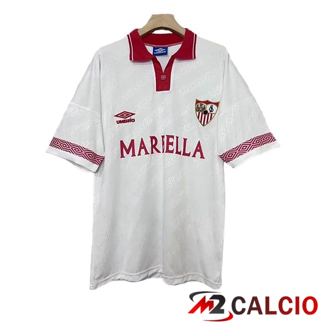 Maglie Calcio Personalizzate,Tute Calcio Squadre,Maglia Nazionale Italiana Calcio | Maglie Calcio Sevilla FC Retro Prima Bianco 1994-1996