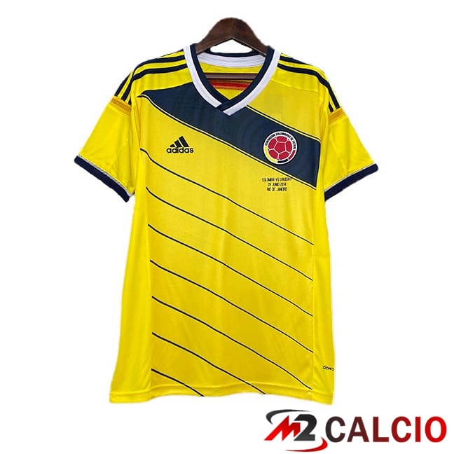 Maglie Calcio Personalizzate,Tute Calcio Squadre,Maglia Nazionale Italiana Calcio | Maglie Calcio Colombia Retro Prima Giallo 2014
