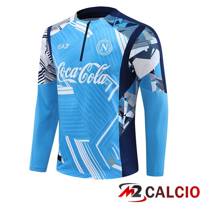 Maglie Calcio Personalizzate,Tute Calcio Squadre,Maglia Nazionale Italiana Calcio | Felpa Allenamento SSC Napoli Blu 2024/2025