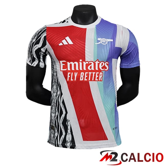 Maglie Calcio Personalizzate,Tute Calcio Squadre,Maglia Nazionale Italiana Calcio | Maglie Calcio Arsenal Edizione Speciale Rosso/Blu 2024/2025