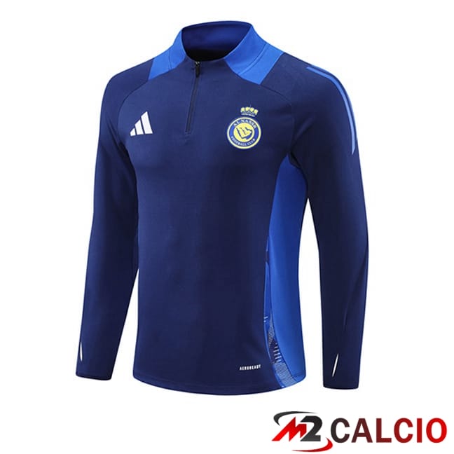 Maglie Calcio Personalizzate,Tute Calcio Squadre,Maglia Nazionale Italiana Calcio | Felpa Allenamento Al-Nassr FC Blu Reale 2024/2025