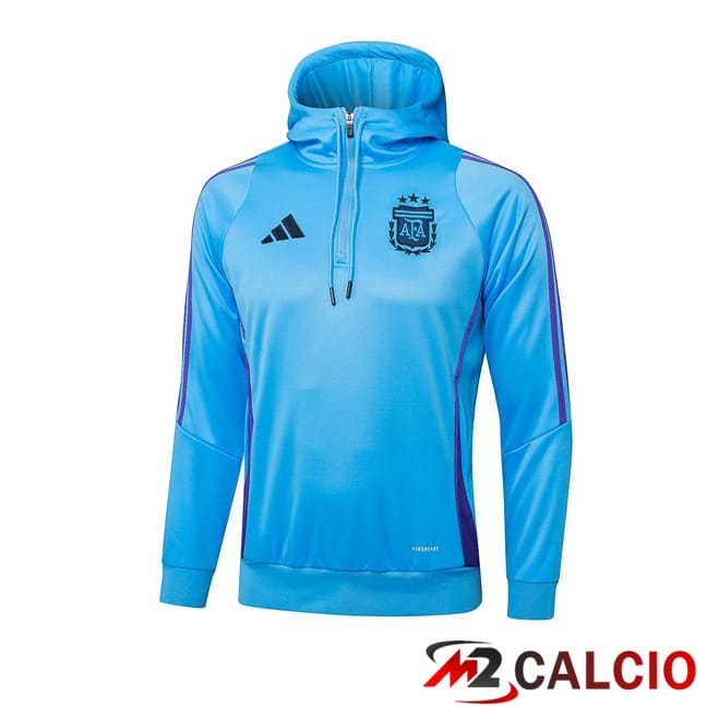 Maglie Calcio Personalizzate,Tute Calcio Squadre,Maglia Nazionale Italiana Calcio | Felpa Con Cappuccio Argentina Blu 2024/2025