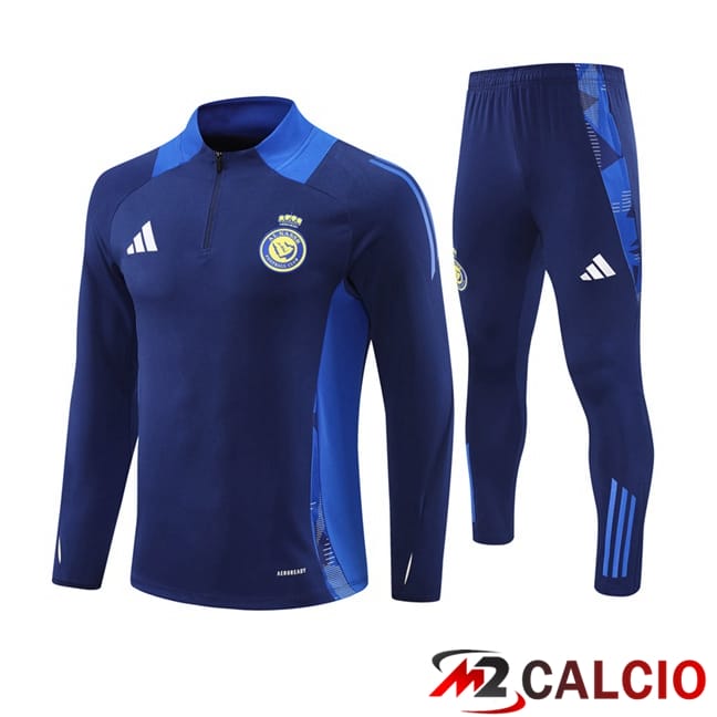 Maglie Calcio Personalizzate,Tute Calcio Squadre,Maglia Nazionale Italiana Calcio | Insieme Tuta Calcio Al-Nassr FC Blu Reale 2024/2025