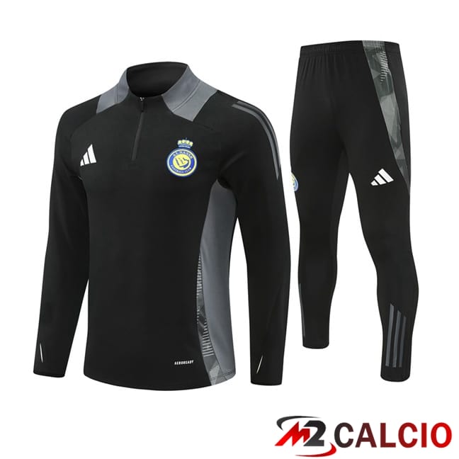 Maglie Calcio Personalizzate,Tute Calcio Squadre,Maglia Nazionale Italiana Calcio | Insieme Tuta Calcio Al-Nassr FC Nero 2024/2025
