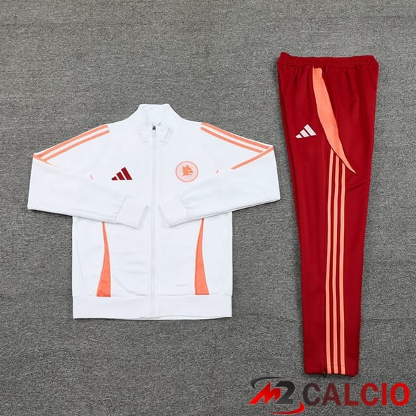 Insieme Tuta Calcio - Giacca AS Roma Bianco 2024/2025