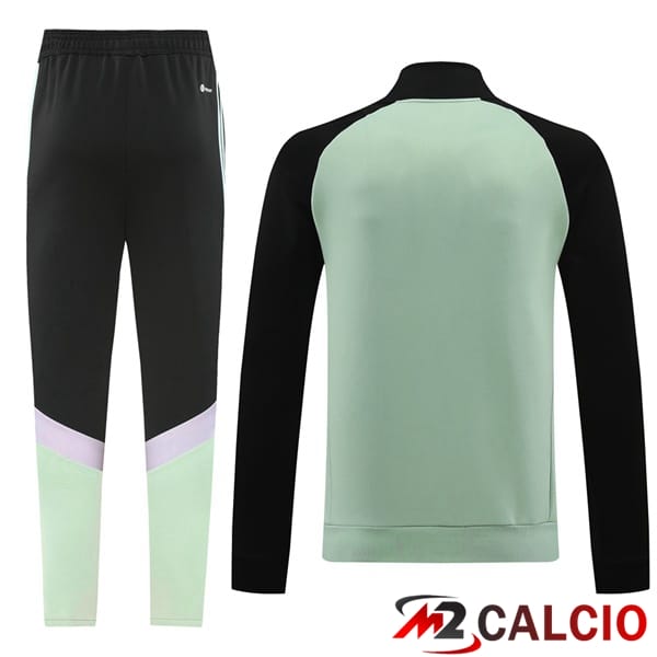 Insieme Tuta Calcio - Giacca Real Madrid Nero Verde 2024/2025