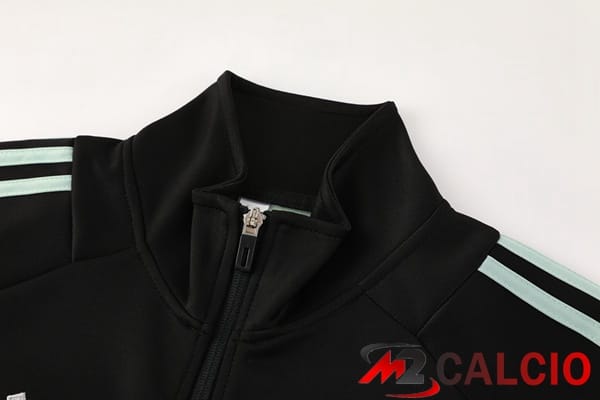 Insieme Tuta Calcio - Giacca Real Madrid Nero Verde 2024/2025
