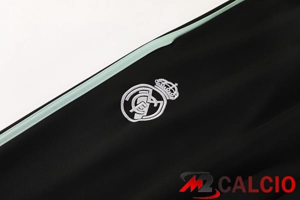 Insieme Tuta Calcio - Giacca Real Madrid Nero Verde 2024/2025