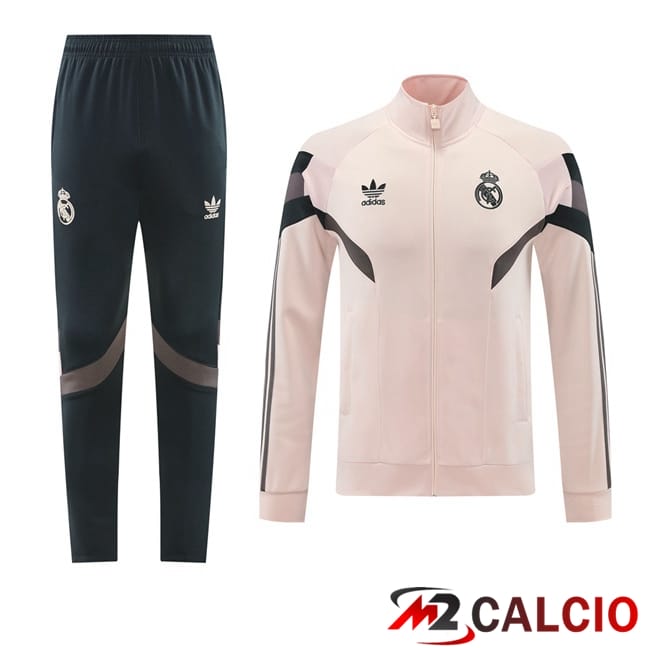Maglie Calcio Personalizzate,Tute Calcio Squadre,Maglia Nazionale Italiana Calcio | Insieme Tuta Calcio - Giacca Real Madrid Rosa 2024/2025