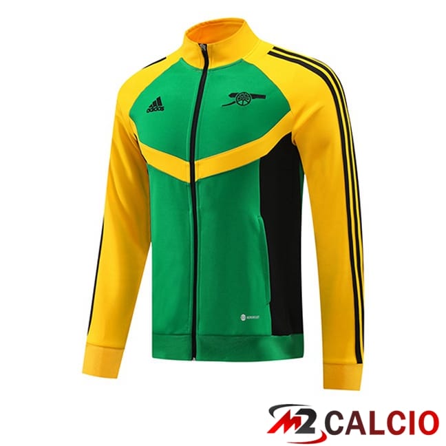 Maglie Calcio Personalizzate,Tute Calcio Squadre,Maglia Nazionale Italiana Calcio | Giacca Calcio Arsenal Verde Giallo 2024/2025