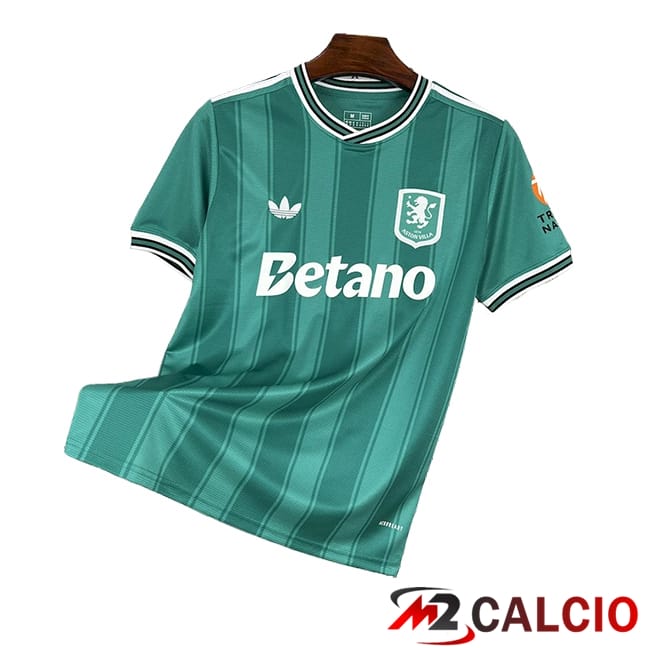 Maglie Calcio Personalizzate,Tute Calcio Squadre,Maglia Nazionale Italiana Calcio | Maglie Calcio Aston Villa Edizione Speciale Verde 2024/2025
