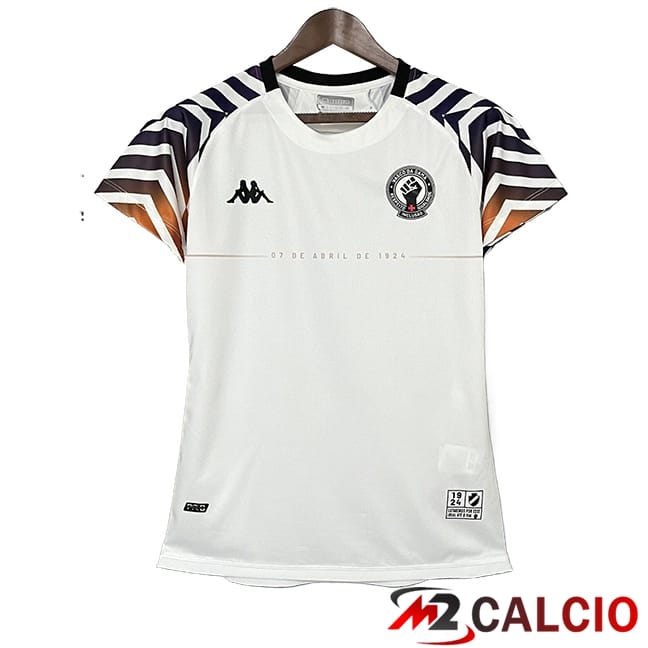 Maglie Calcio Personalizzate,Tute Calcio Squadre,Maglia Nazionale Italiana Calcio | Maglie Calcio CR Vasco Da Gama Donna Edizione Speciale Bianco 2024/2025