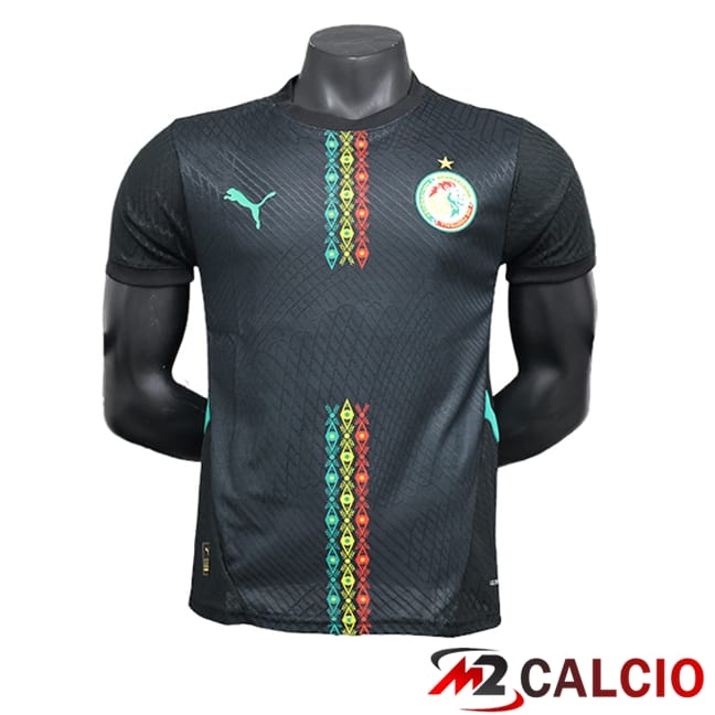 Maglie Calcio Personalizzate,Tute Calcio Squadre,Maglia Nazionale Italiana Calcio | Maglie Calcio Senegal Edizione Speciale Nero 2024/2025