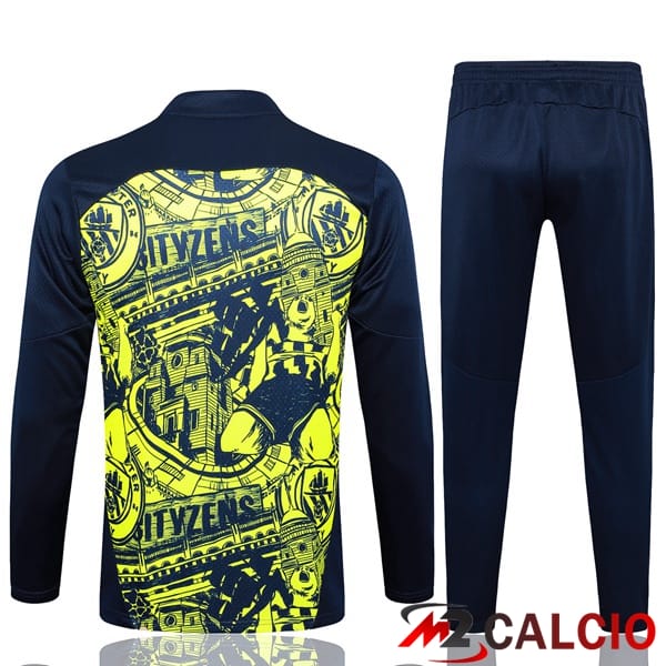 Insieme Tuta Calcio Manchester City Verde Blu Reale 2024/2025